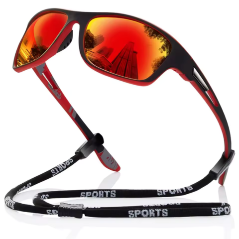 Polarized Sports Glasses – Adjustable Cord and UV Protection