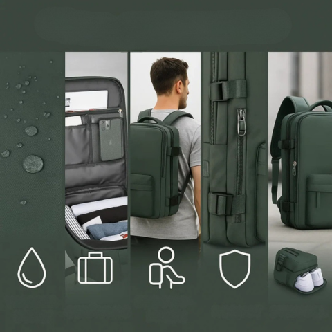 Gratien | Sac À Dos Convertible — Idéal Pour Travail, Études Et Voyages