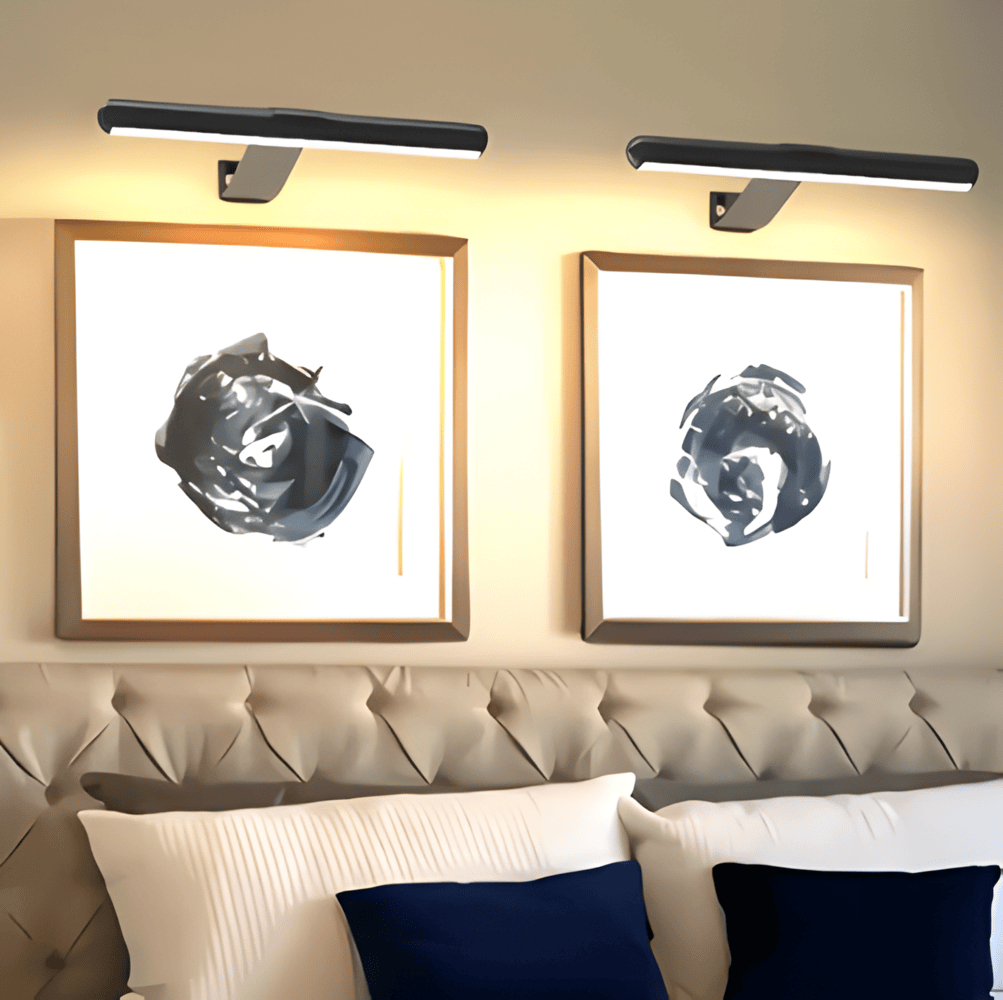 Lampada da parete a LED ricaricabile senza fili USB - Rotazione completa e comoda ricarica