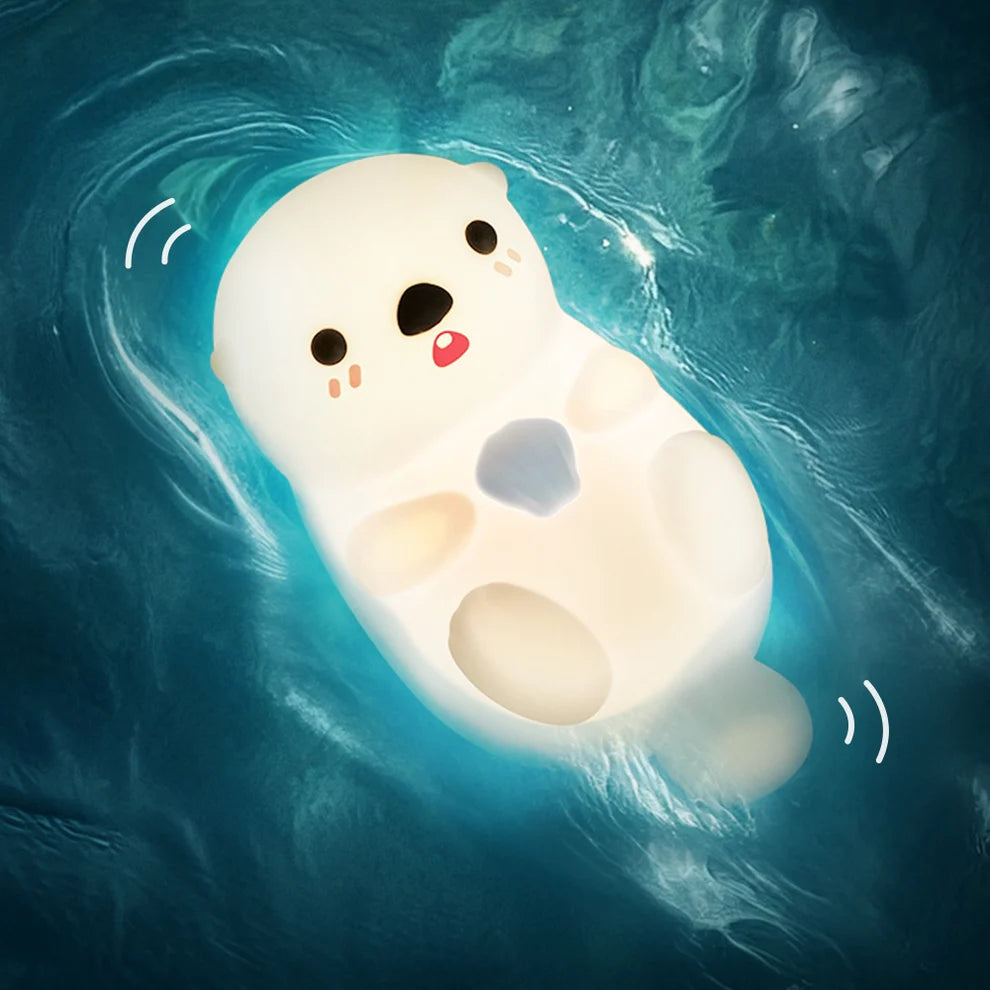 Luce notturna LED – Foca carina in silicone morbido 