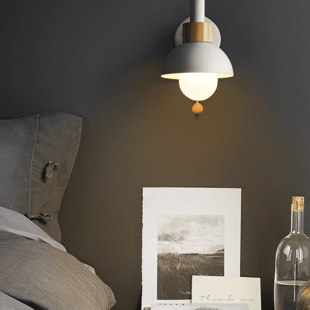 Applique Murale Pastel Avec Interrupteur À Tirette — Éclairage Doux & Style Moderne