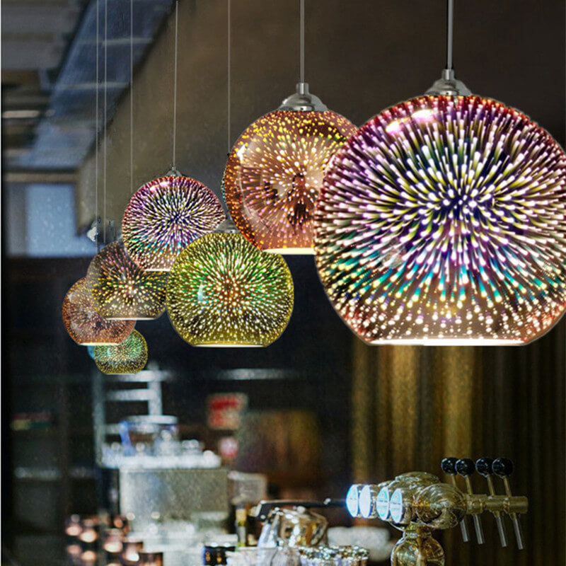 Sospensione Moderna Effetto Fuoco D'artificio – Splendore Visivo E Design Alla Moda 