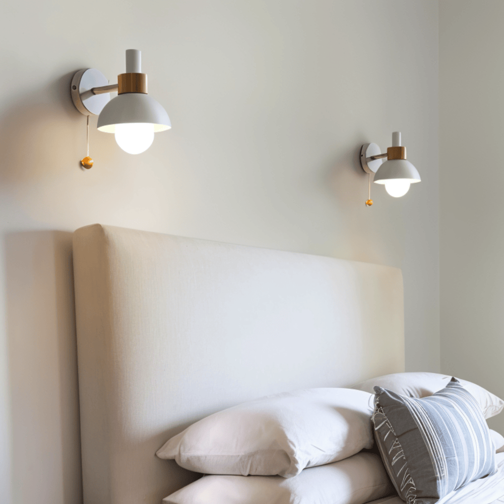 Applique Murale Pastel Avec Interrupteur À Tirette — Éclairage Doux & Style Moderne