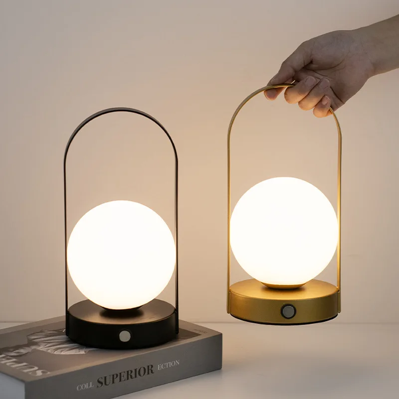 Cordless Table Lamp — Adjustable Brightness 