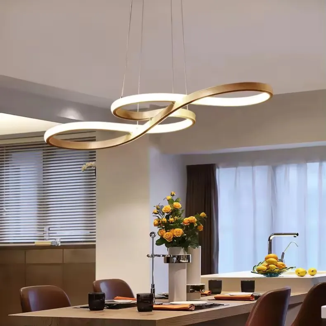 Moderna LED-hänglampa i ringar – Elegant och futuristisk design 
