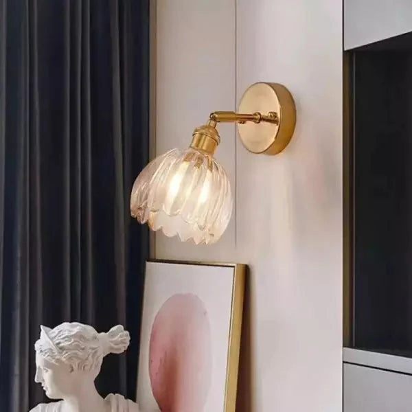 Decorative Wall Sconce – Flower in Bud and Romantic Atmosphere 