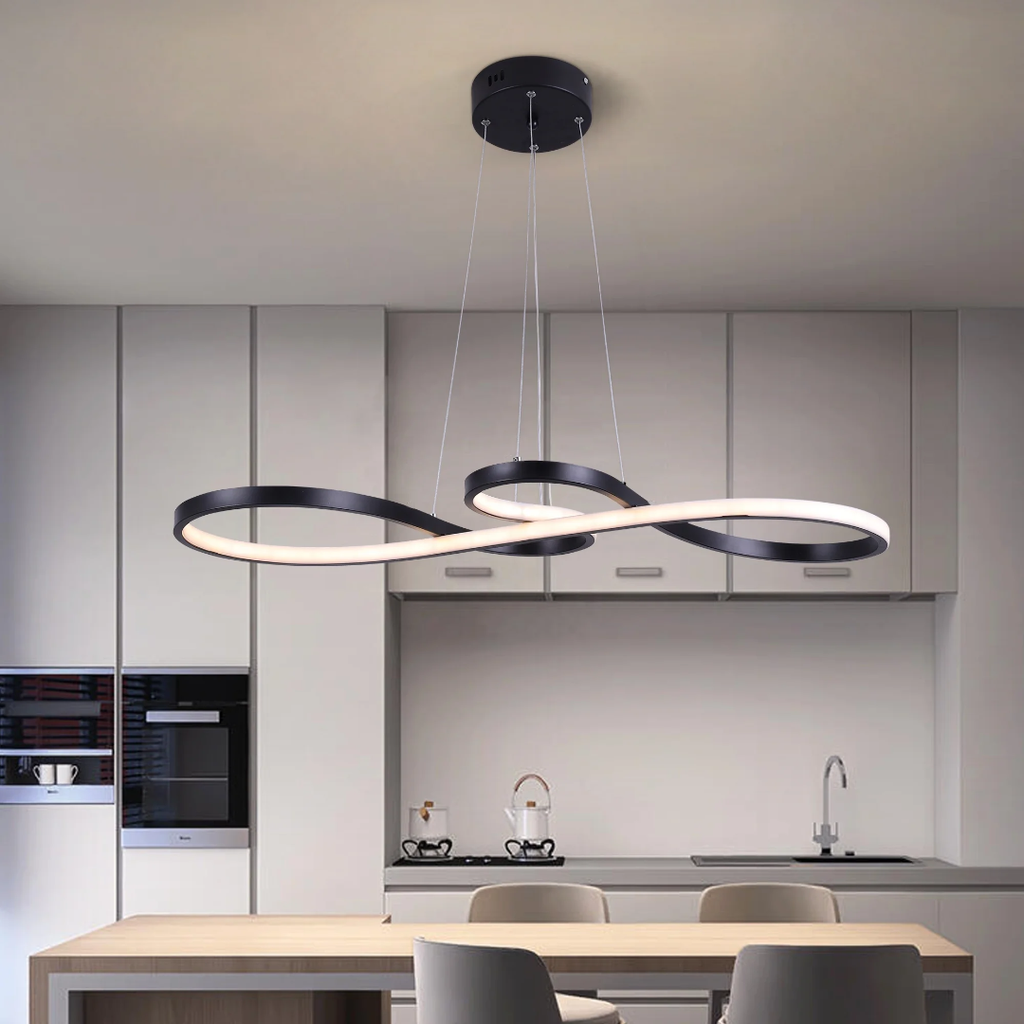 Moderna LED-hänglampa i ringar – Elegant och futuristisk design 