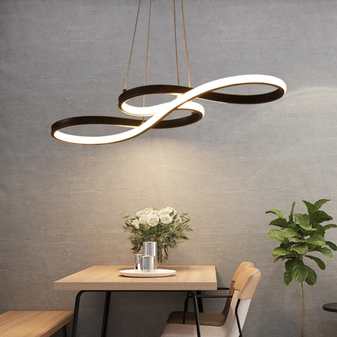 Moderna LED-hänglampa i ringar – Elegant och futuristisk design 