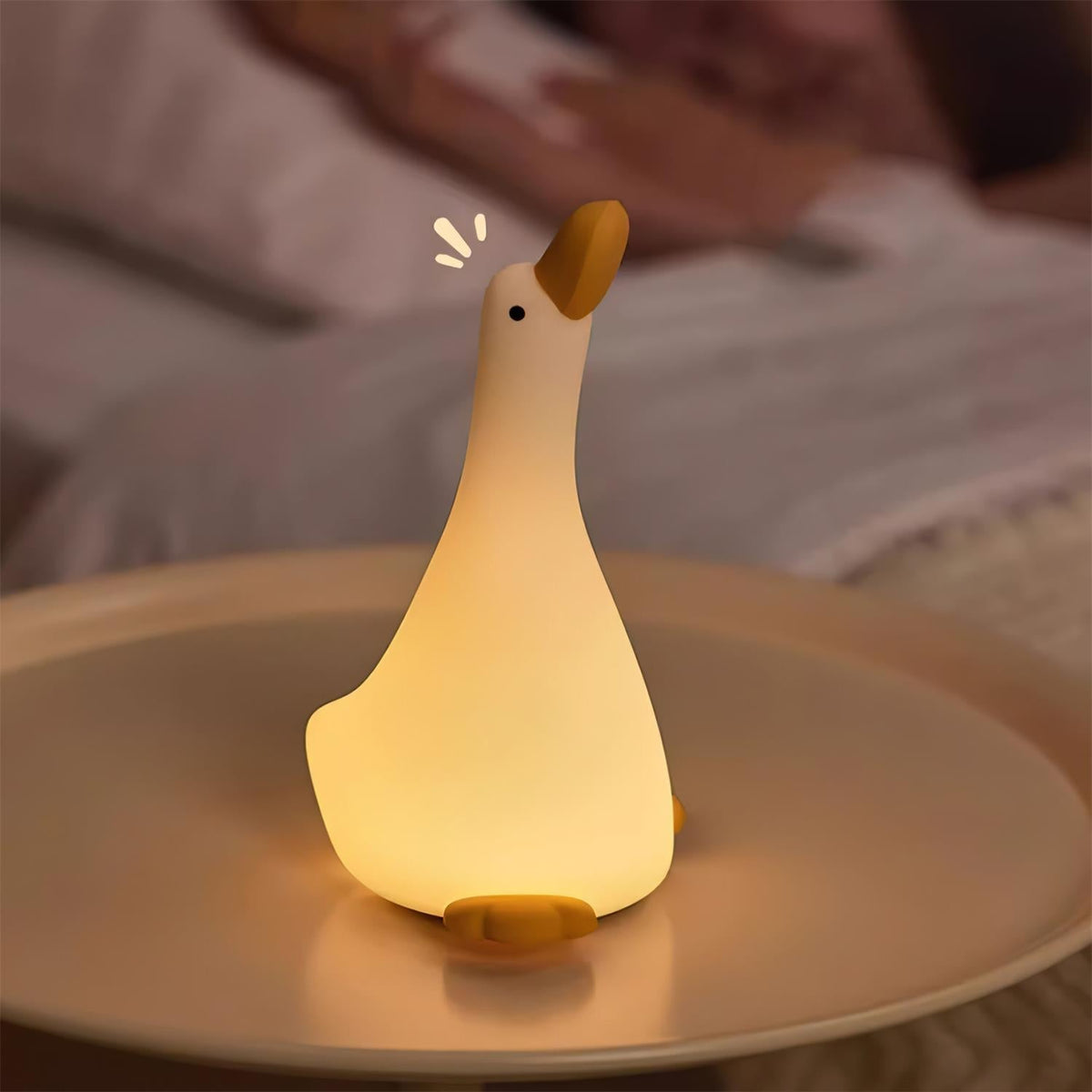 Nočné svetlo Enchanted Goose - hmatové svetlo a upokojujúci dizajn