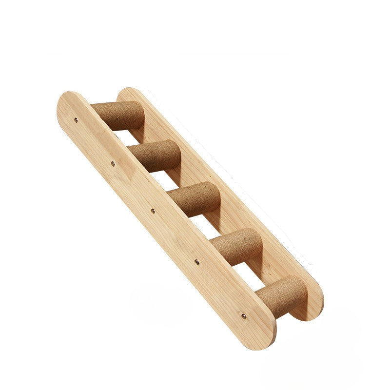 Nástenný lezecký rám pre mačky s visiacou platformou a rebríkom 