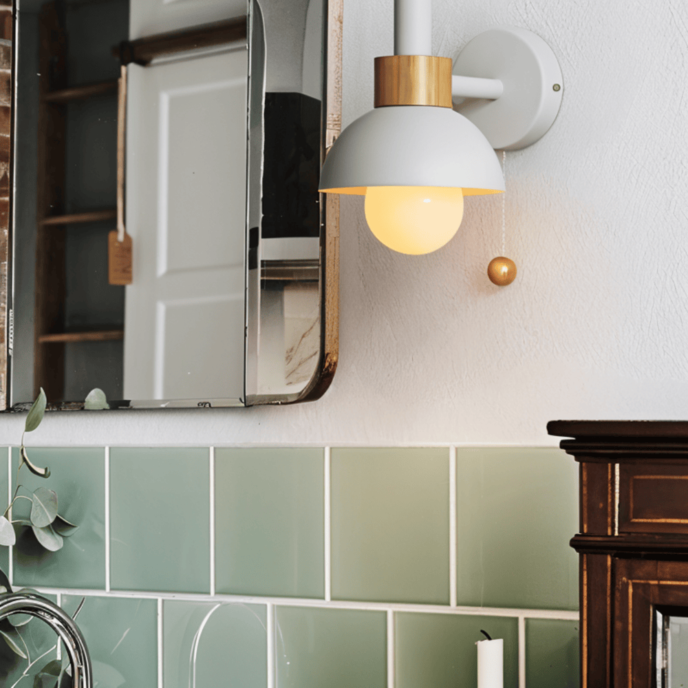 Applique Murale Pastel Avec Interrupteur À Tirette — Éclairage Doux & Style Moderne