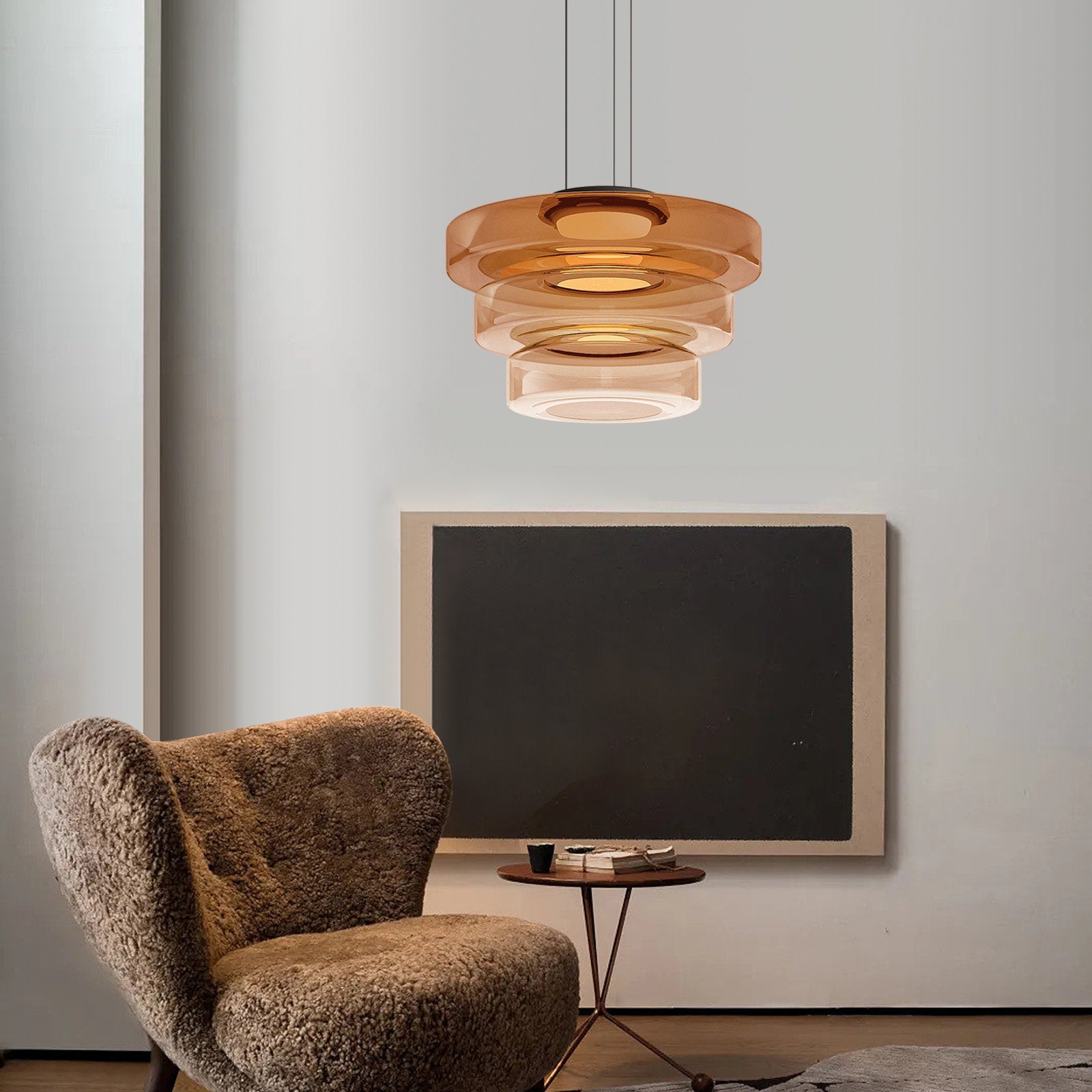 Lámpara colgante de cristal estilo Bauhaus - Elegancia y modernidad