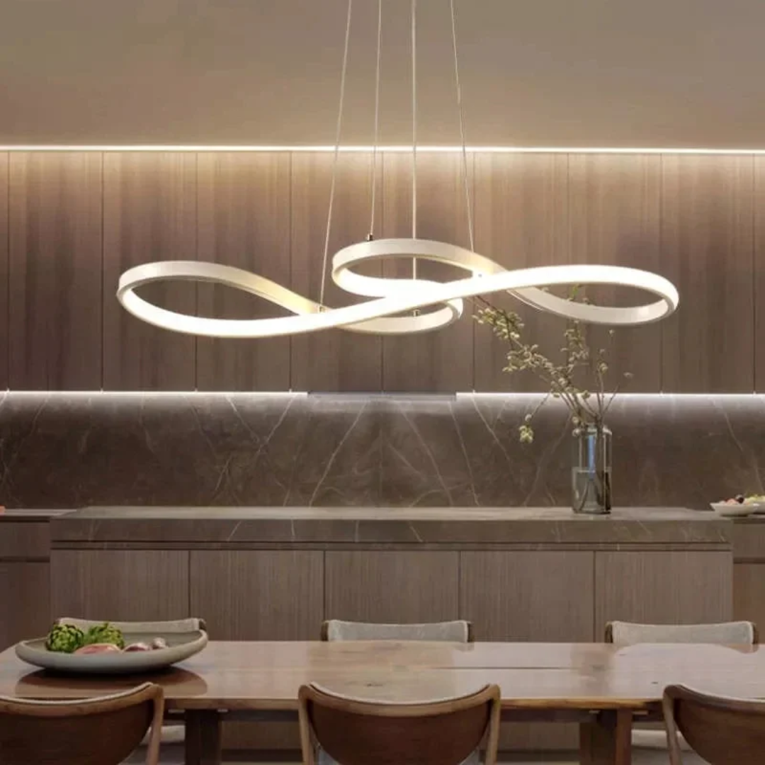 Moderna LED-hänglampa i ringar – Elegant och futuristisk design 