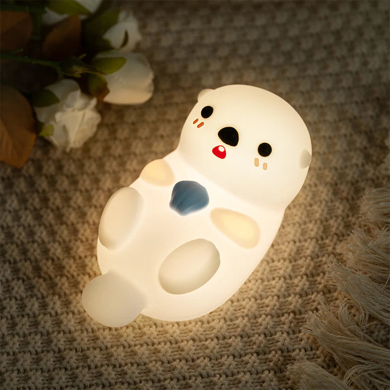 Luce notturna LED – Foca carina in silicone morbido 