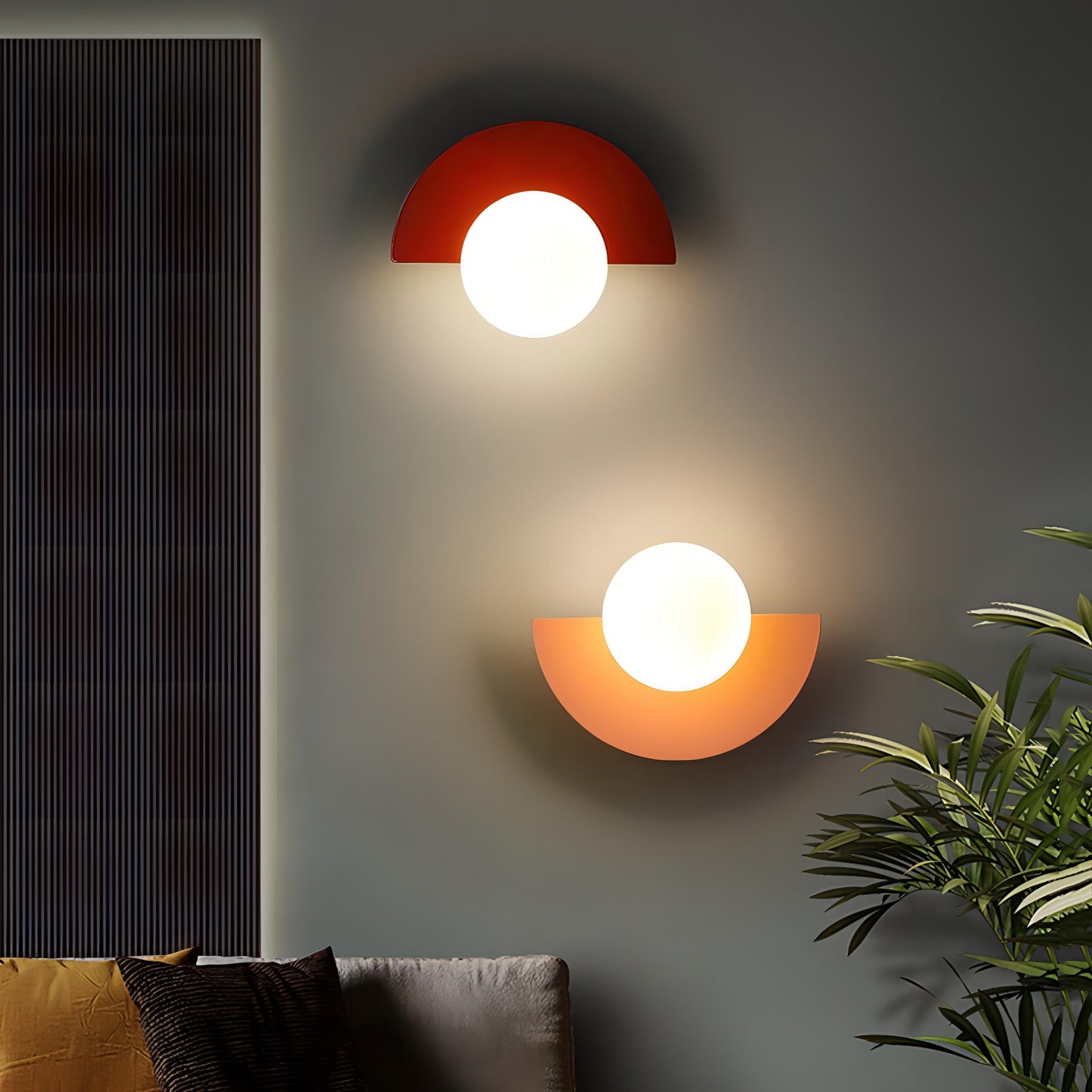 Applique Murale Moderne – Forme Demi-Cercle Et Éclairage Doux