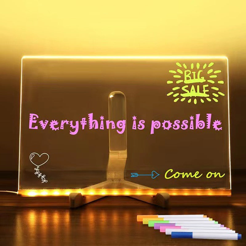 Light-Up Writable Board – Draw, Illuminate, and Start Again Infinitely 