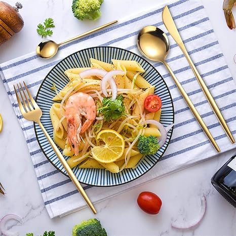 Set di Posate 24 Pezzi – Finitura Chic Per Tavola Raffinata 