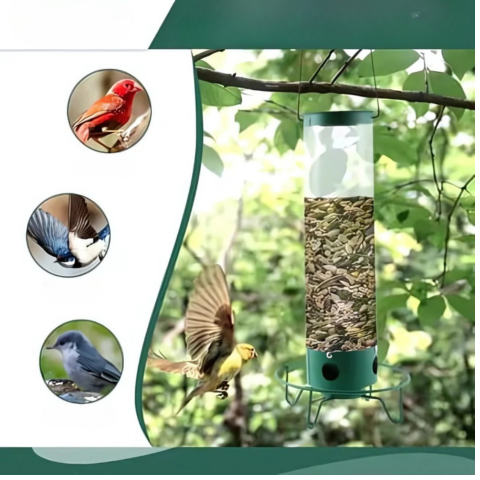 Mangeoire À Oiseaux Suspendue – Protection Anti-Écureuil Et Remplissage Facile