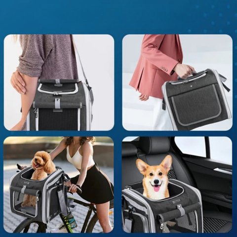 Canasta de bicicleta extensible para animales – Práctica y cómoda 