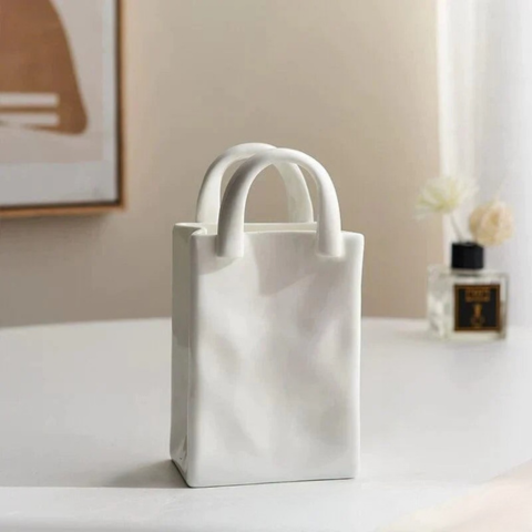 Vaso Decorativo Saco à Mão – Toque Chic e Original 