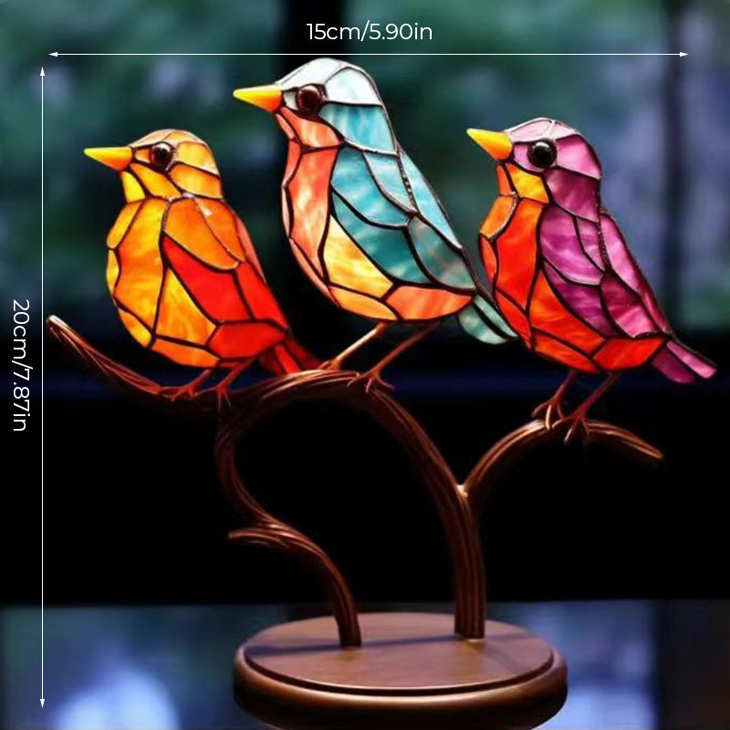 Decorative Ornament – Birds Perched on a Branch 