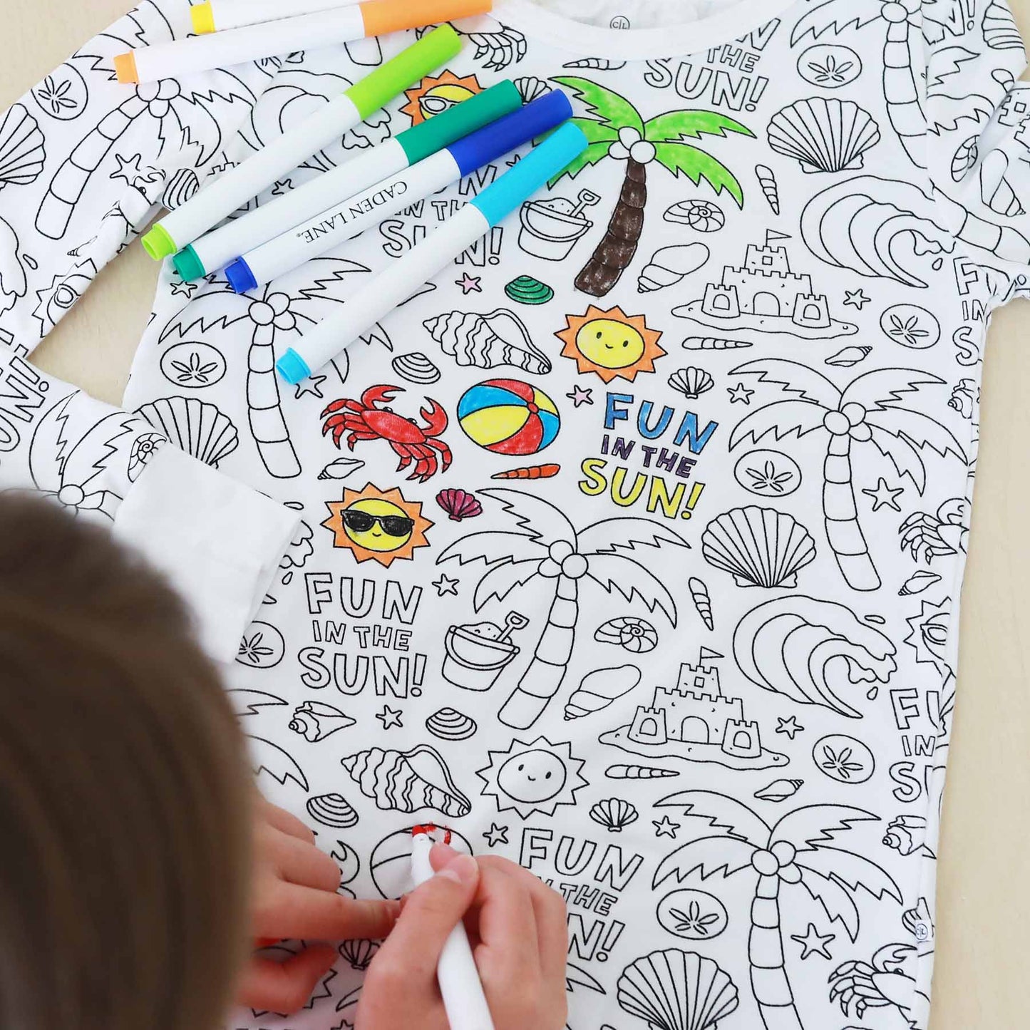 Pyjama à colorier pour enfants – Stimule la créativité