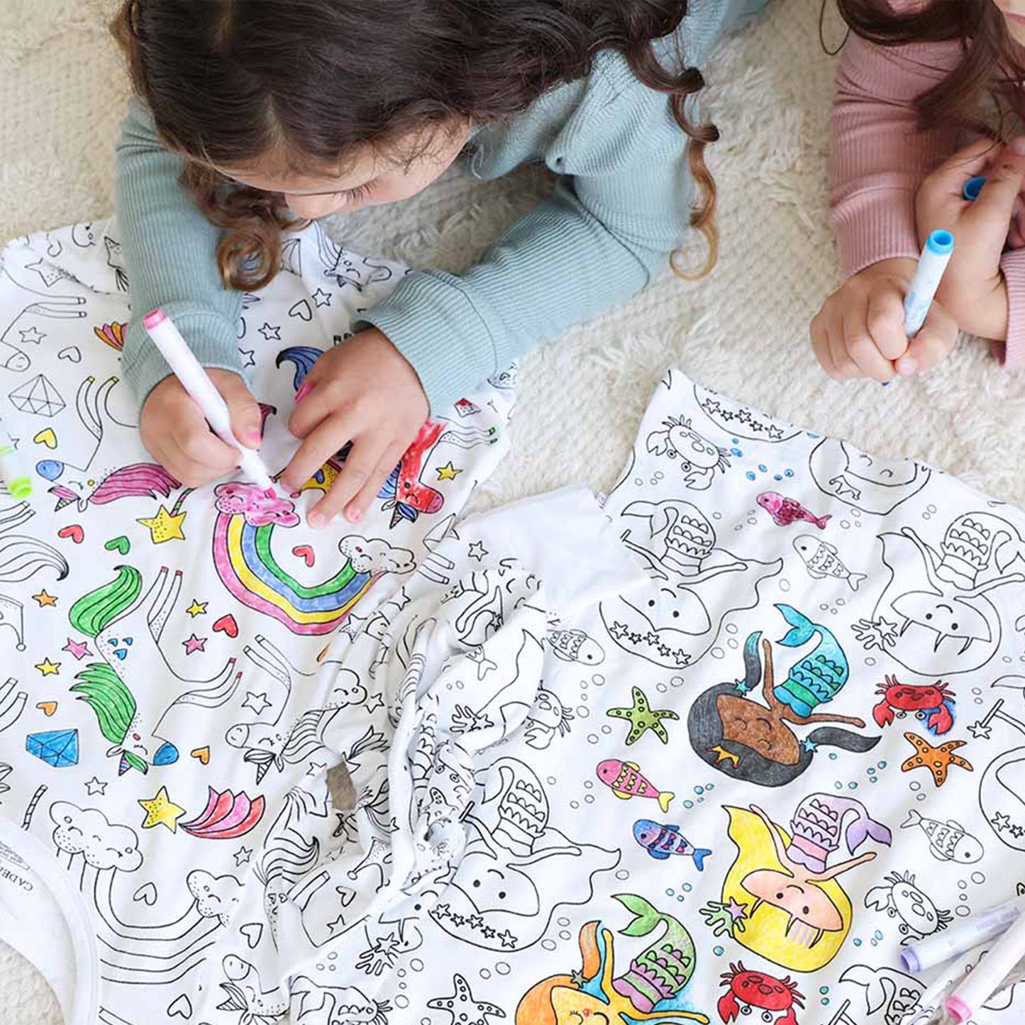 Pyjama à colorier pour enfants – Stimule la créativité