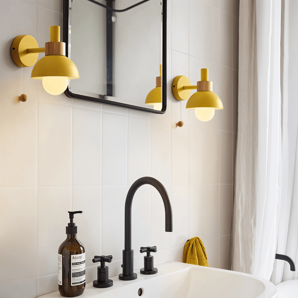 Applique Murale Pastel Avec Interrupteur À Tirette — Éclairage Doux & Style Moderne