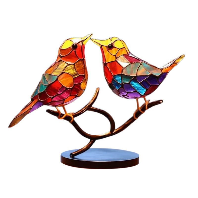 Decorative Ornament – Birds Perched on a Branch 