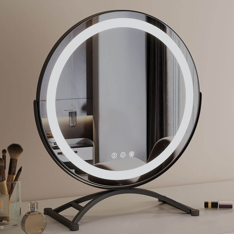 מראת איפור LED מגע — עיצוב מודרני ושימוש קל 