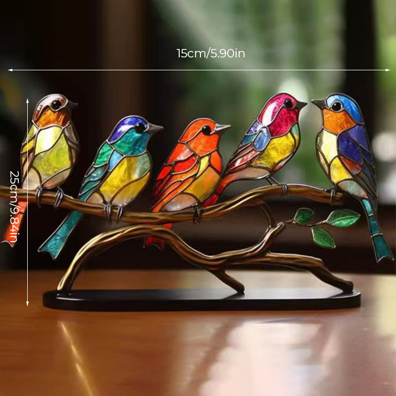 Decorative Ornament – Birds Perched on a Branch 