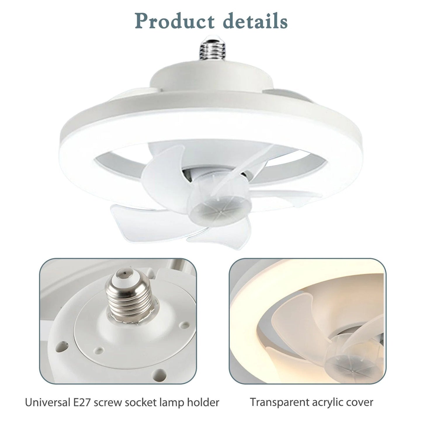 Ventilateur LED pivotant pour éclairage et fraîcheur optimaux