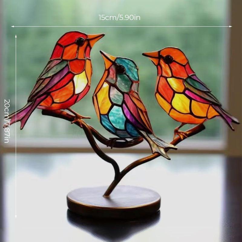 Decorative Ornament – Birds Perched on a Branch 