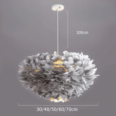 Lampe Suspendue Plumes — Éclairage Doux & Style Raffiné Image