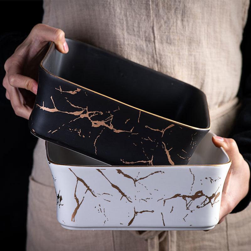 European Serving Bowl With Base - Elegance & Refined Presentation