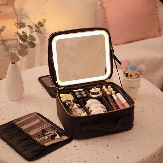 LED zrcadlový make -up taška